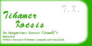 tihamer kocsis business card